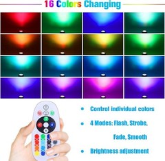 4-8 Packs Waterproof LED Pond Light Underwater & Ground Colorful Landscape Light