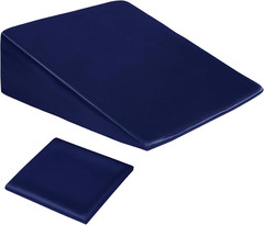 Satin Wedge Pillow Cover 25″X25″X8″ – Soft Breathable Zippered Wedge Pillow Case