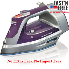 Hamilton Beach Durathon Digital Retractable Cord Iron, Silver, Model 19902F