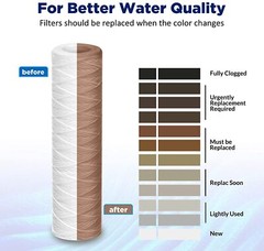 50 Pack 10″ x 2.5″ String Wound Sediment Water Filter Whole House RO Replacement