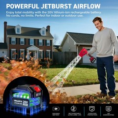 Bullseye 20V Cordless Leaf Blower Rechargeable Air Blaster Dust Tool w/ Charger