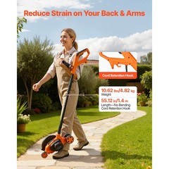 Uimoso Electric Lawn Edger with 8-inch Blade, 12 Amp Motor, 4000 RPM