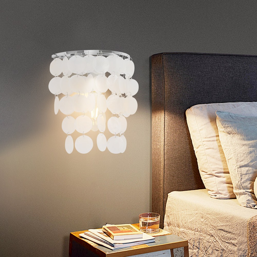 9.45*11.02in Wall Mount Light Sea Shell Shape Lighting Fixture Wall Sconce 110v