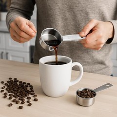 2 Pcs 1/4 Cup Stainless Steel Measuring Cup,60 ml 2 oz Stainless Steel Measuring