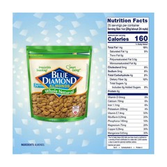 Blue Diamond Whole, Raw, Natural Almonds, 25 Oz