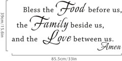 Kitchen Wall Decals Family Wall Decor Kitchen Stickers Prayer Quotes Dining Room