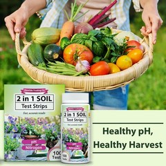 100 Soil Test Strips pH & Nitrogen Tester Kit Garden Lawn Plant Soil Test Kit