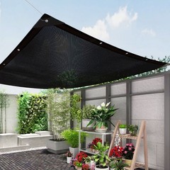 90% Black Sunblock Shade Cloth Taped Edge w/ Grommets UV Resistant Shade Net US