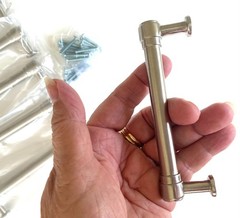 Polished Satin Nickel, Silver 4 inch Cabinet pulls Drawer pulls Handles 6 pcs
