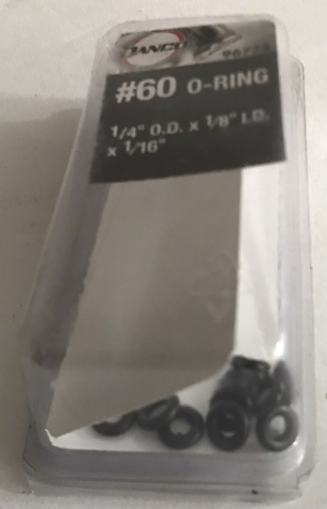 10 Pack Danco 1/4 in. OD x 1/8 in. ID x 1/16in. O-RING Faucet Repair Rubber, #60