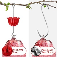 Ant Moat 4 Pack Hummingbird Feeder Ant Guard with Hooks Red