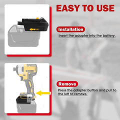 For Milwaukee M18 Battery Adapter, Adaptor Convert for Milwaukee 18V Battery to