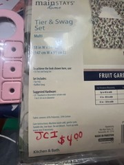 Mainstays Fruit Garden Tier & Swag Set 58 in W x 36 in L