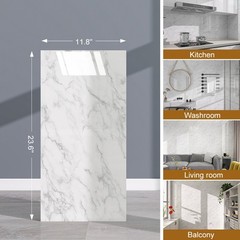 40pcs Vinyl Peel and Stick Wall Panels Sticker, Faux Golden Marble Pattern