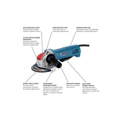 Bosch GWX10-45PE X-LOCK 4-1/2in Ergonomic Angle Grinder (Certified Refurbished)
