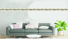 Dundee Deco Wallpaper Border Peel 15 ft x 7 in (4.57m 17.78cm), Green Beige