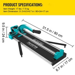 VEVOR 24″ Manual Tile Cutter 600mm Double Track Ceramic Floor Tile Cutter