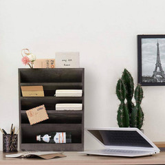 12.8 In. X 4.2 In. Gray Hanging Wood All Magazine Rack Holder, Mail Holder Organ