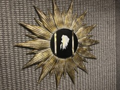 Pier 1 Sunburst Sunflower Metal Wall Mirror 26.5″ Bronze Tone