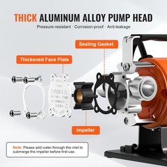 VEVOR Water Transfer Removal Pump Portable Utility Pump 120V 360 GPH 1/10HP Hose