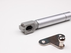 MINI (17CM) Gasfeder Gasdruckfeder Kompressionsfeder Klappenbeschlag SILBER