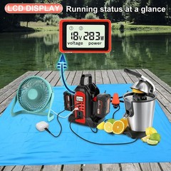 350W Power Inverter for Milwaukee 18V Battery 2-Ports DC 20V to AC 110-120V /USB