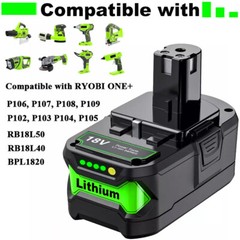 2PACK For RYOBI 18V 8.0Ah P108 High Capacity Battery 18Volt Lithium-Ion One Plus
