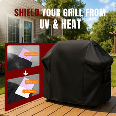 Grill Cover for Outdoor Grill, Fits Weber Genesis 300 & Genesis II 300 Series Ga