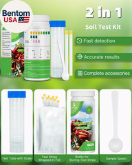 2-In-1 Ph & Nitrogen Soil Test Kit, Home Soil Testing Kit for Lawns Gardening Gr