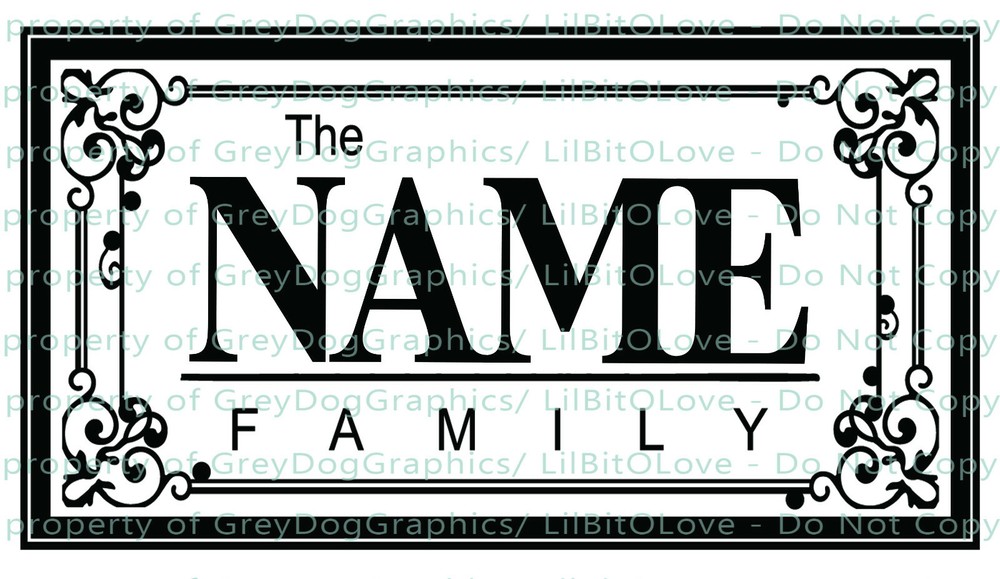 Personalized Family Name Vinyl Wall Decal YOUR NAME Customized Various Sizes
