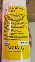 Open Box – AQUATru Pre/Carbon Stages 1-2 Water Filter AT2001 for Reverse Osmosis