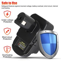 1/2Pcs USB Adapter Converter for Dewalt 18V/20V Battery to for Ryobi 18V Tool