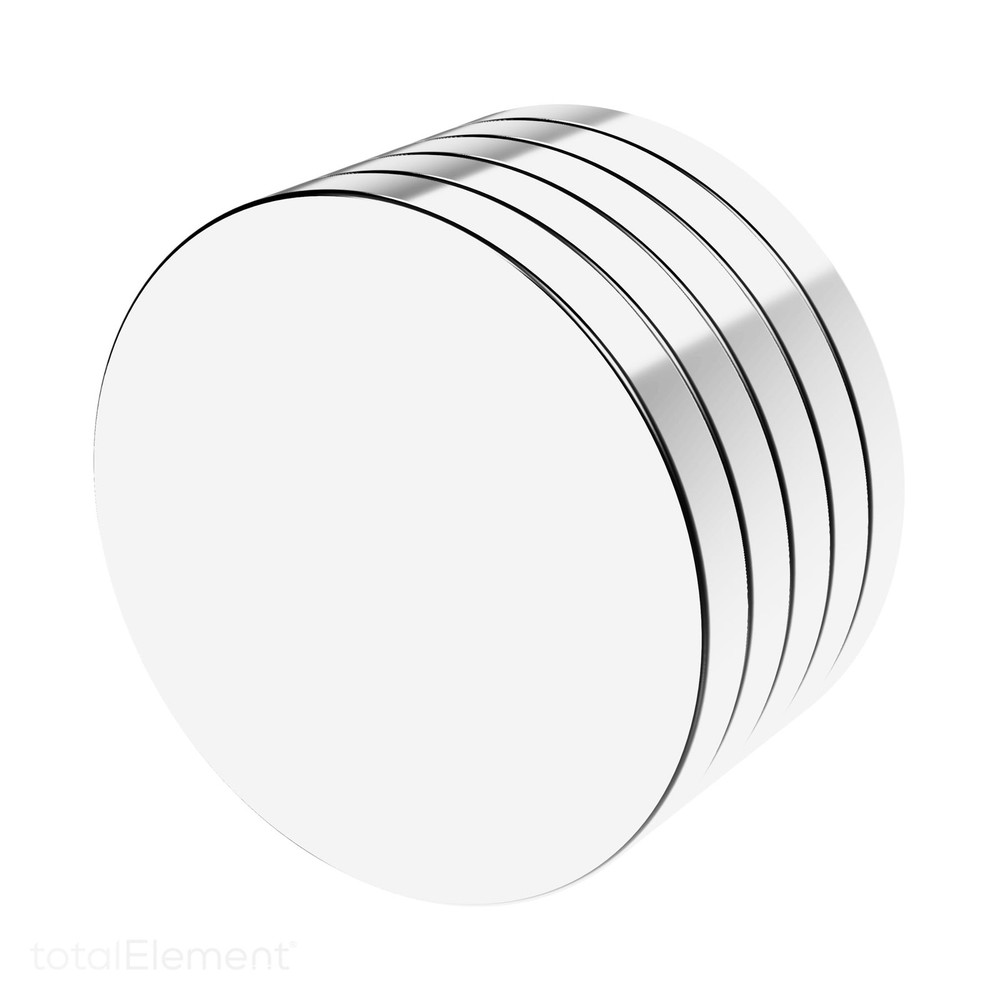1.125 x 1/8 Inch Neodymium Rare Earth Disc Magnets N52 (5 Pack)