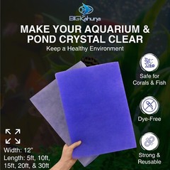 10-FT ROLL BLUE BONDED AQUARIUM FILTER MEDIA PAD 12″ X 10′ FILTER FIBER FLOSS.