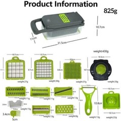 16-In-1 Vegetable Fruit Kitchen Chopper Cutter Food Onion Veggie Dicer Slicer US