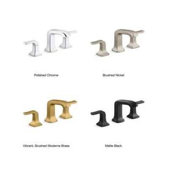 KOHLER Rubicon 8 in. Widespread Double Handle Bathroom Faucet in Polished Chrome