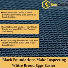 8-Frame Beeswax Coated Langstroth BeeHive Kit (2 Deep Boxes and 1 Medium Box)