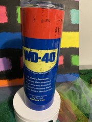 WD-40 Inspired Stainless Steel Tumbler 20 oz with Lid And Stainless Steel Straw