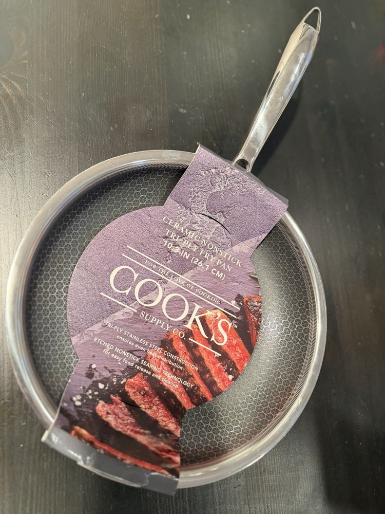 Cook’s Supply Co. Ceramic Nonstick Tri-Ply Fry Pan 10.3 in Dishwasher Safe