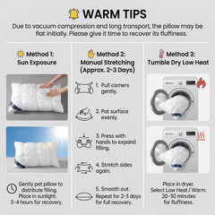 2 Pack Hotel Quality Bed Pillows Quilted Down Alternative Gusseted queen size