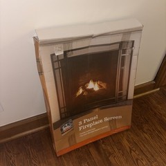 Katie Brown Simply At Meijer 3 Panel Fireplace Screen Modern Home Decor Open Box
