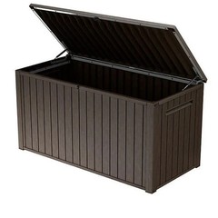 Keter 170 Gal. Resin Deck Box Large Indoor/Outdoor Storage – Brown