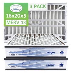 Trion Air Bear 266649-104 (3-Pack) – 16″ x 20″ x 5″ Pleated Air Filter, MERV 13