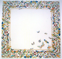 WILLIAMS SONOMA PAPILLON BUTTERFLY NAPKINS SET OF FOUR 85 COTTON 15 LINEN NWTAGS