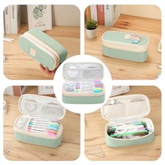 Pencil Case for Girls Kids Teens Adults Large Pencil Bag with Zipper A-Green