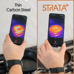 STRATA Carbon Steel Clad 10.5″ Frying Pan Skillet, 3-Ply Carbon Steel Cookware