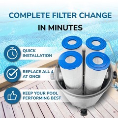 Pool Filter Replaces Pentair CCP520, R173578, 178585, PCC130, FP-32130, 4Pack