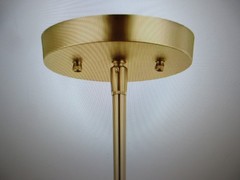 Hampton Bay Mullins 6.75 in 1-Light Honey Gold Mini Pendant Hanging Light