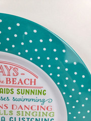 NEW Occasionally Made “12 DAYS of Christmas at the BEACH” 14″ Melamine Platter