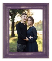 Distressed Cimarron – Purple Picture Frame – Solid Wood